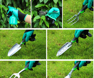 Set de 9 Herramientas de Jardín en Aluminio con Mangos Ergonómicos Bicolor - Image 11