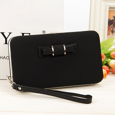 Billetera Larga Coreana para Mujer con Lazo Mariposa - Cartera Trendy de Moda - Image 6