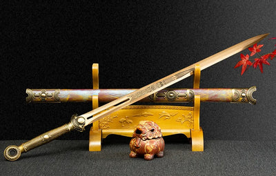 Espada Integral Jinsheng Acero Manganeso Alto - Pieza de Colección Premium Sin Filo