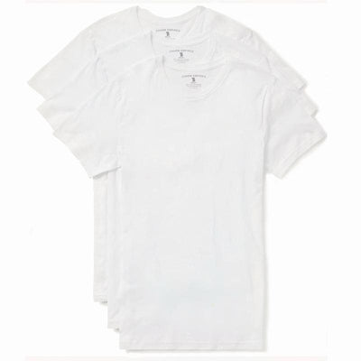 Pack de 3 Camisetas Cuello Redondo Blanco y Negro Entalladas - Image 4