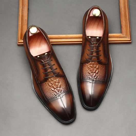 Zapatos de Cuero Ejecutivos Estilo Británico con Costura Premium - Image 10