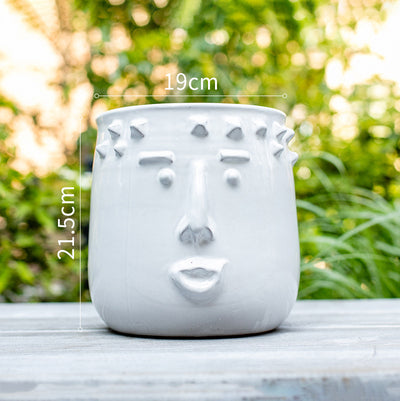Jarrón Artesanal de Cerámica con Arte Facial - Image 12