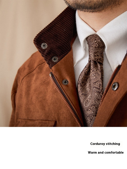 Chaqueta Vintage de Gamuza para Hombre - Casual y Profesional - Image 8