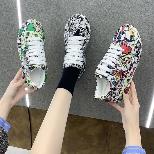 Tenis Plataforma Casual para Mujer con Diseño Pintado - Image 10