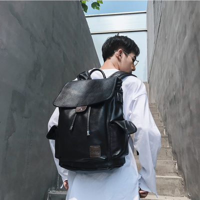 Mochila de Cuero para Hombre Estilo Coreano - Bolso Ejecutivo Convertible con Diseño Moderno - Image 5