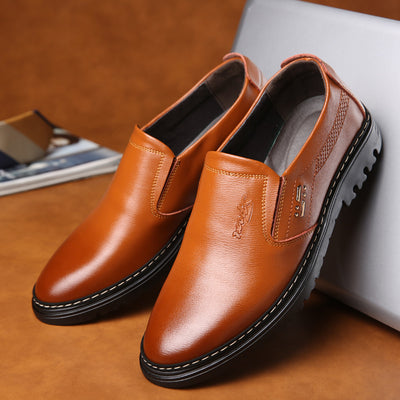 Zapatos Formales de Cuero para Hombre - Estilo Business Casual Punta Redonda - Image 2
