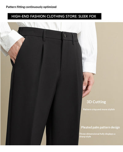 Pantalones de Traje Rectos con Caída Elegante para Hombre - Image 14