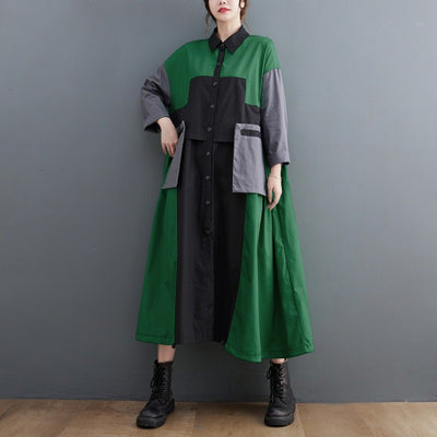Abrigo Suelto de Contraste para Mujer Talla Grande - Efecto Adelgazante - Image 7