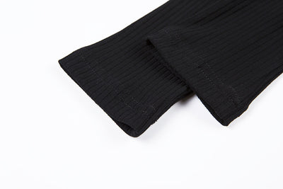 Suéter Cropped Ajustado de Manga Larga y Botón Único - Image 12