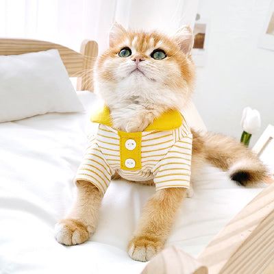 Polo a Rayas para Gatos - Ropa Adorable y Cómoda