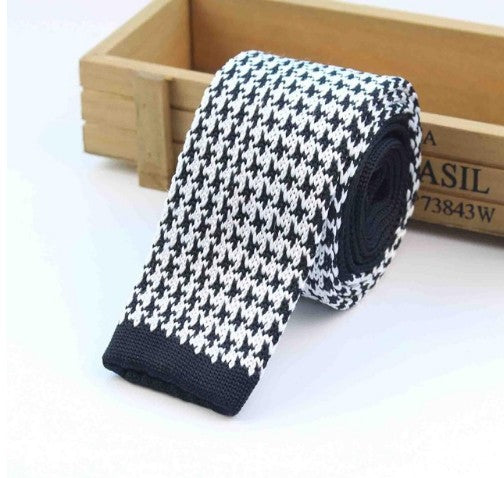 Corbata Tejida Delgada a Rayas para Hombre - Diseño Moderno y Sofisticado - Image 31