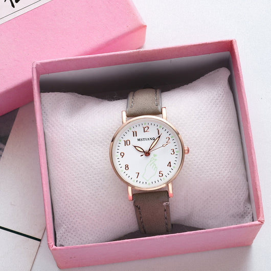 Reloj de Corazón Luminoso para Mujer Versión Coreana