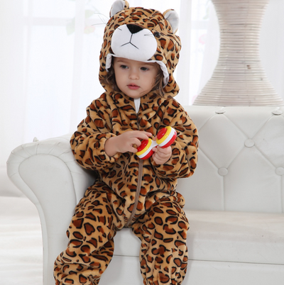 Pijamas de gateo con diseño de animales para bebés primavera-otoño - Image 5
