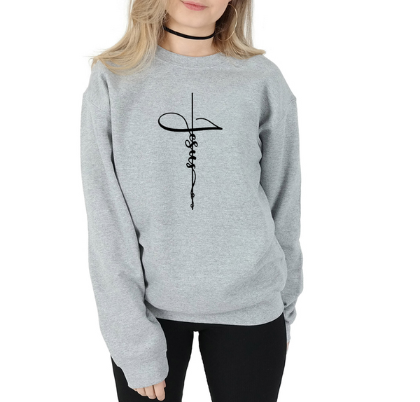 Suéter Estampado Faith Cross - Diseño Urbano Otoño Invierno Unisex