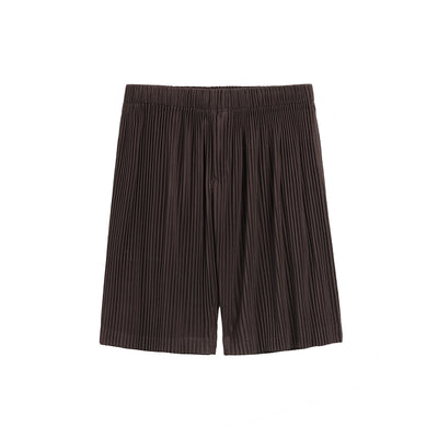 Pantalones Cortos Casuales Holgados con Cintura Elástica y Pliegues para Hombre - Image 7