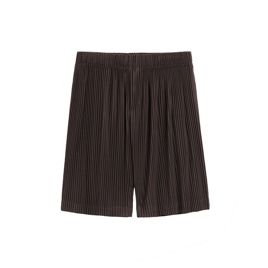 Pantalones Cortos Casuales Holgados con Cintura Elástica y Pliegues para Hombre - Image 7