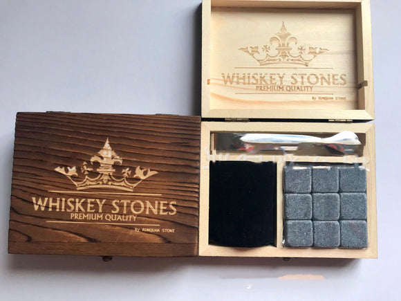 Set de Piedras de Hielo en Caja de Madera Premium