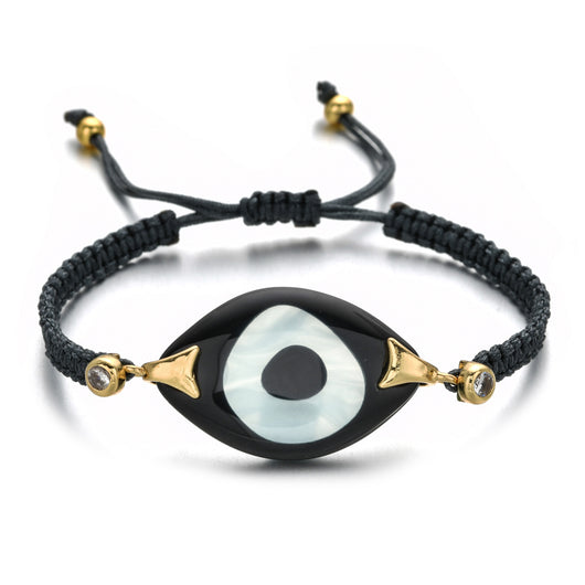 Pulsera Tejida a Mano con Ojo de Demonio Turco en Resina - Image 43