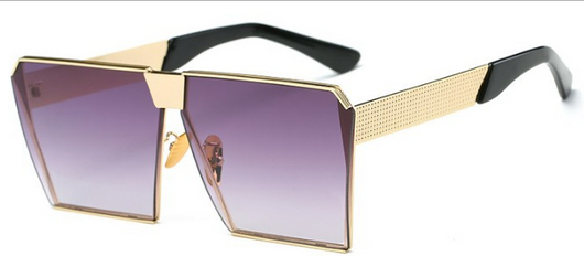 Silver-framed square polarized sunglasses with dark gray lenses and textured temples on a white background. - Image 26