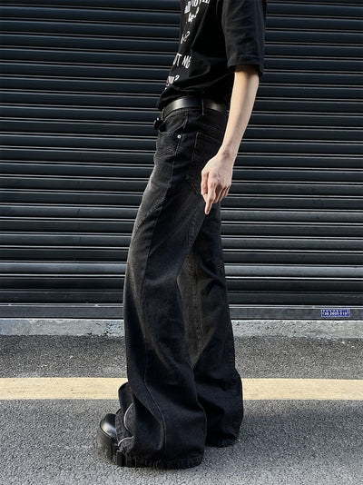 Pantalones Vaqueros Acampanados con Doble Cierre - Corte Holgado y Pierna Ancha - Image 9