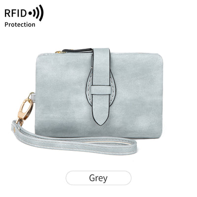 Cartera Mujer Cuero Suave RFID Protegida Compacta Colores Lisos - Image 8