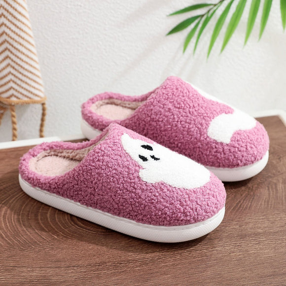 Pantuflas de Algodón Fantasma Halloween Púrpura