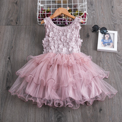 Vestido de Niña en Encaje y Gasa Delicado - Image 7