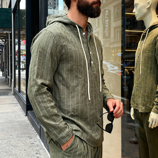 Camisa Hoodie Suelta Casual de Manga Larga para Hombre - Image 23
