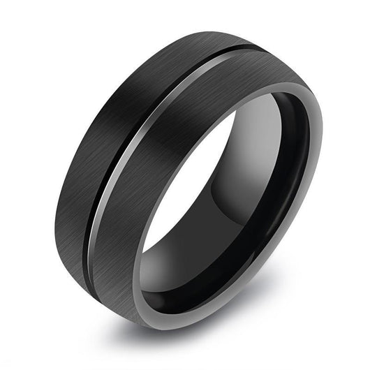 Anillo de Acero Titanio Negro Intenso - Image 4
