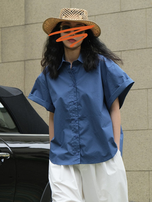 Camisa Holgada Enrollable de Algodón Japonés Refrescante - Image 19