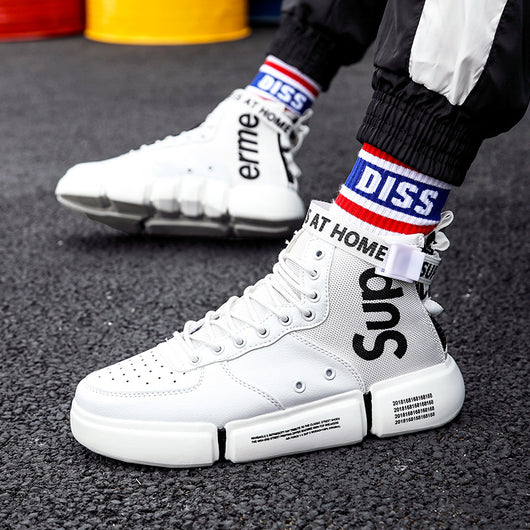 Zapatos High Top con Bloques de Color
