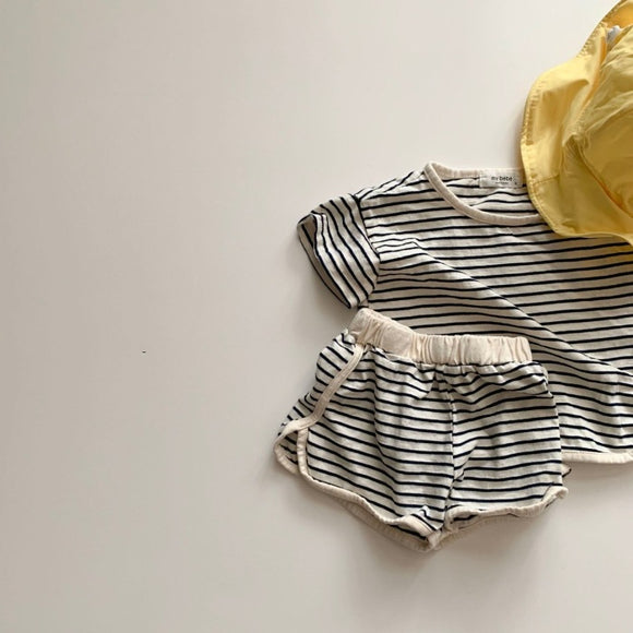 Conjunto Infantil de Algodón: Camiseta Suelta y Shorts