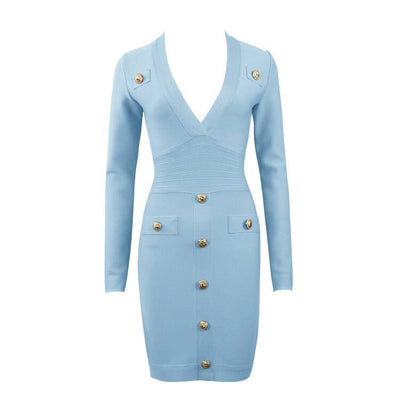 Vestido Elegante Entallado de Manga Larga para Mujer - Image 5