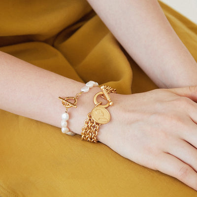 Pulsera de Perlas Barrocas Vintage con Diseño Natural - Image 5