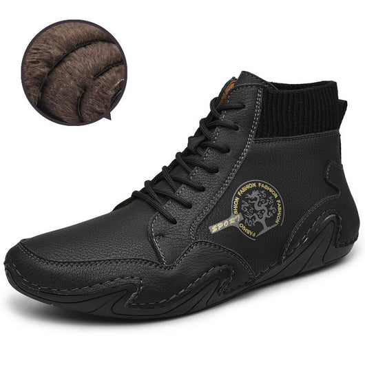 Botas de Cuero Estilo Británico Corte Medio para Hombre - Image 20