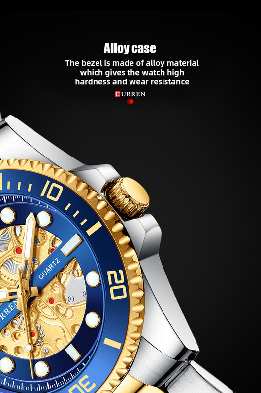 Reloj Empresarial para Hombre Resistente al Agua con Esfera Redonda - Image 12