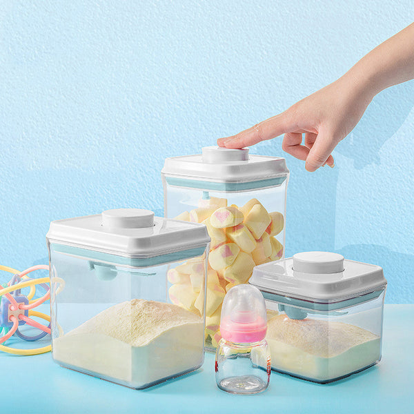 Recipiente Hermético Transparente para Leche en Polvo de Gran Capacidad