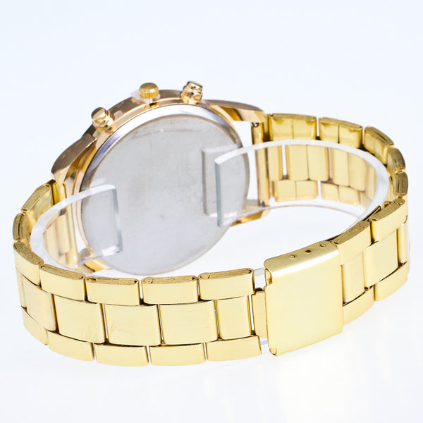 Reloj de Pulsera Dorado con Correa Dual y Movimiento de Cuarzo