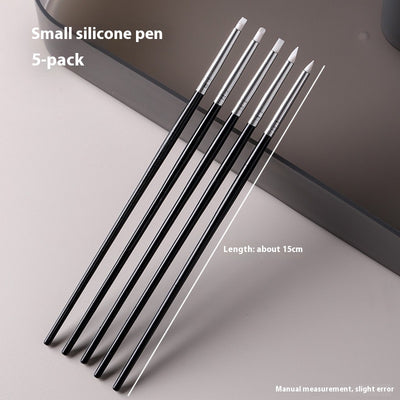 Set de Bolígrafos de Silicona Suave para Nail Art con Diseño Hueco Pintado - Image 5