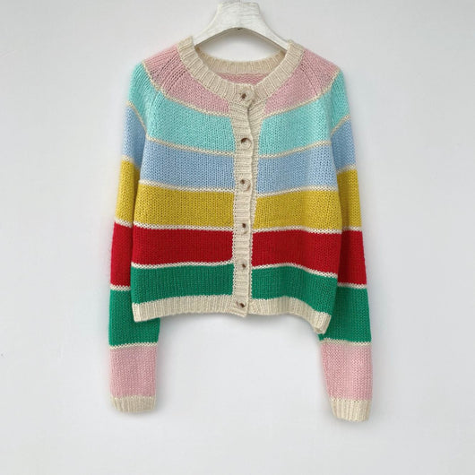 Cardigan Holgado Estilo Universitario para Mujer - Image 61
