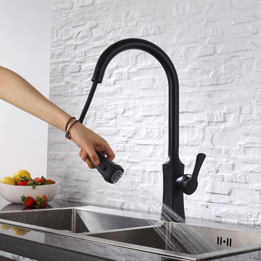 Grifo de Cocina Extraíble Giratorio con Agua Fría y Caliente