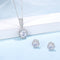 Conjunto de Aretes y Collar Lujo Light en Plata 925 con Moissanita
