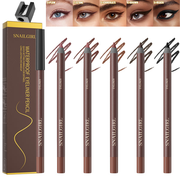 Delineador de Ojos Resistente al Agua con Color Intenso sin Manchas