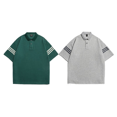 Playera Estampada con Letras y Rayas para Hombre - Estilo Personalidad - Image 4