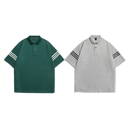 Playera Estampada con Letras y Rayas para Hombre - Estilo Personalidad - Image 4