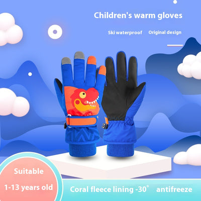 Guantes Térmicos Acolchados para Niños con Diseño de Dinosaurio - Image 3