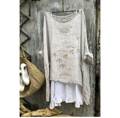 Blusa Casual Suelta de Manga Larga con Estampado - Image 9