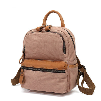 Mochila Canvas Impermeable de Color Liso para Mujer - Image 11