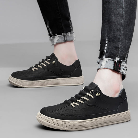 Zapatillas de Skate Casual Transpirables con Cuero Genuino