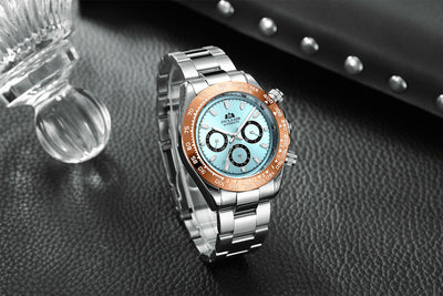 Reloj Automático Mecánico Multifunción Luminoso Azul Hielo para Hombre - Image 2
